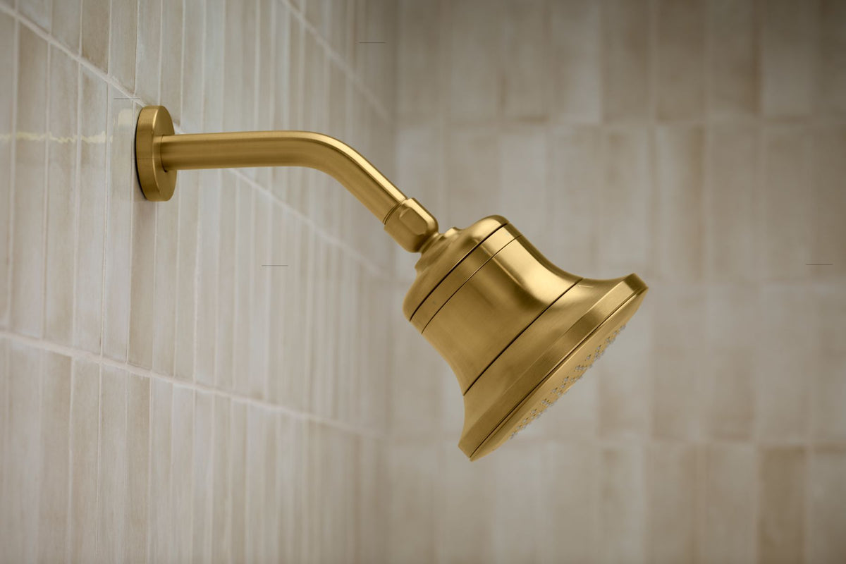 KOHLER K-33631-Y-2MB Cinq Round Single-Function Filtered Showerhead, 2.5 Gpm - Vibrant Brushed Moderne Brass