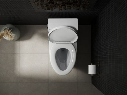 KOHLER K-26801-95 Impro ReadyLatch Quiet-Close elongated toilet seat - Ice Grey