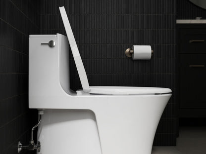 KOHLER K-26801-95 Impro ReadyLatch Quiet-Close elongated toilet seat - Ice Grey