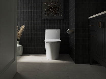 KOHLER K-26801-95 Impro ReadyLatch Quiet-Close elongated toilet seat - Ice Grey