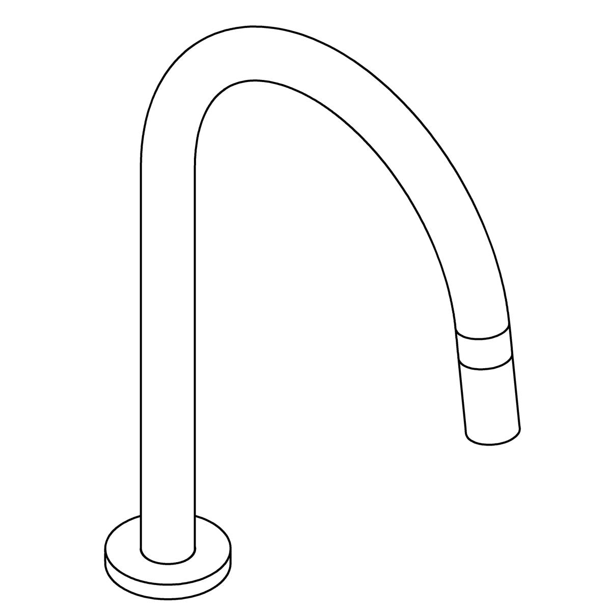 KOHLER Karbon Deck-mount Replacement Spout Kit - Vibrant Stainless, K-1509815-VS