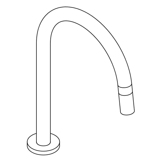 KOHLER Karbon Deck-mount Replacement Spout Kit - Vibrant Stainless, K-1509815-VS