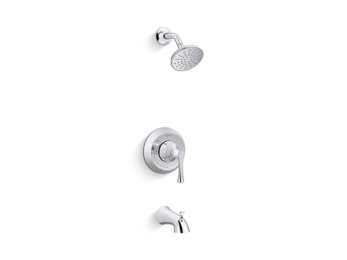 KOHLER K-TS35937-4Y-CP Buckley Rite-Temp bath and shower trim kit, 2.5 gpm - Polished Chrome
