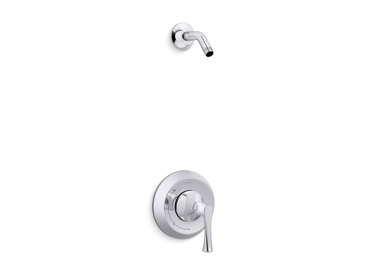 KOHLER K-TLS35938-4-CP Buckley Rite-Temp Shower Trim Kit, Without Showerhead - Polished Chrome