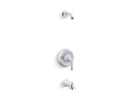 KOHLER K-TLS35937-4-CP Buckley Rite-Temp Bath And Shower Trim Kit, Without Showerhead - Polished Chrome