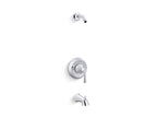KOHLER K-TLS35937-4-CP Buckley Rite-Temp Bath And Shower Trim Kit, Without Showerhead - Polished Chrome