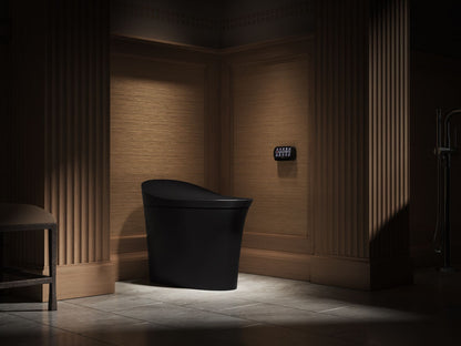 KOHLER K-5401-PA-HB1 Veil One-Piece Compact Elongated Smart Toilet Dual-Flush In Honed Black