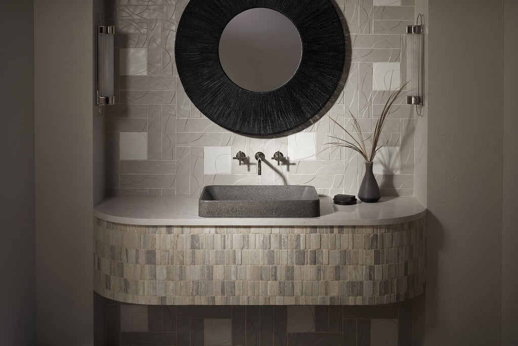 KOHLER K-30673-N-AHN Wastelab Vox 23" Rectangular Vessel Bathroom Sink, No Overflow - Ashen