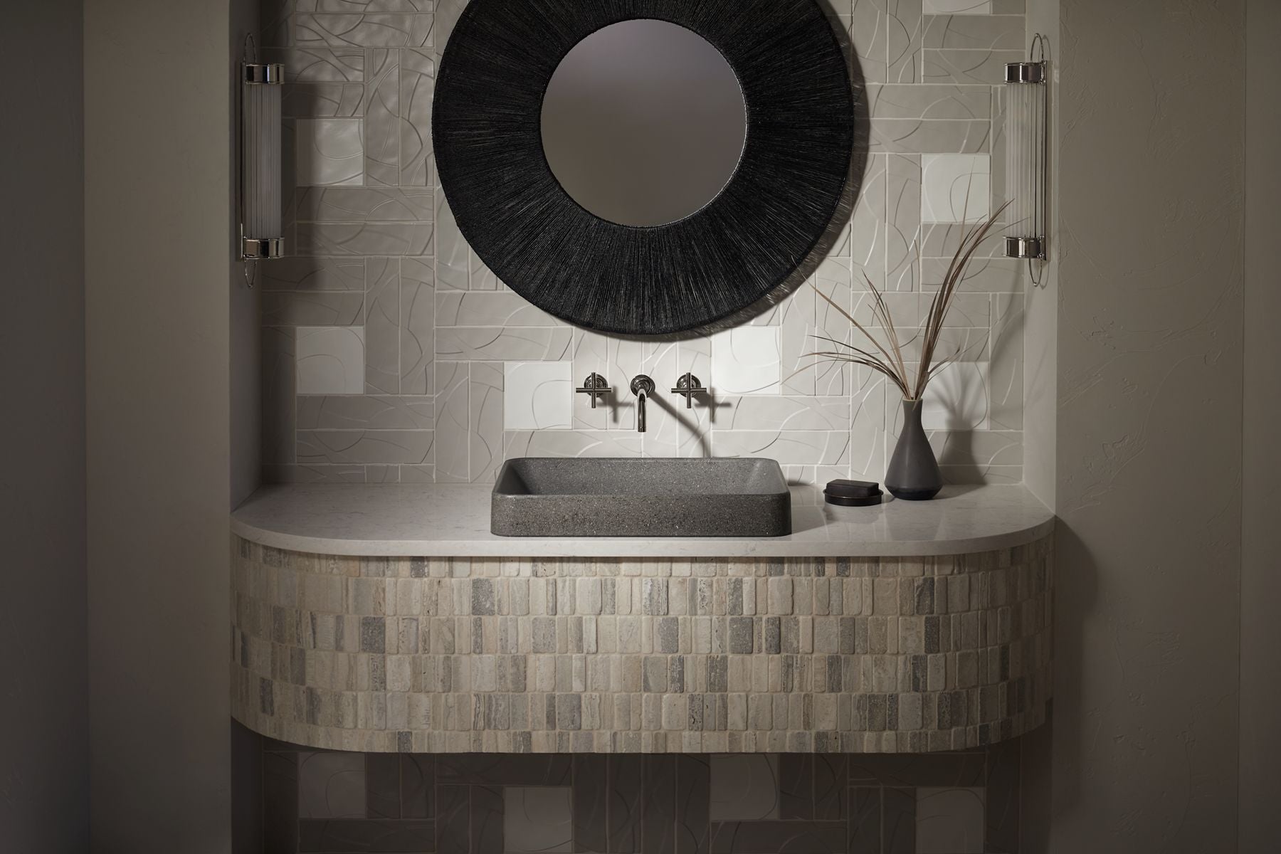 KOHLER K-30673-N-AHN Wastelab Vox 23" Rectangular Vessel Bathroom Sink, No Overflow - Ashen