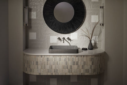 KOHLER K-30673-N-EGS WasteLAB Vox 23" rectangular vessel bathroom sink, no overflow - Eggshell