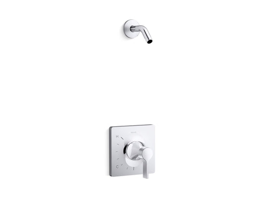 KOHLER K-TLS28128-4-CP Venza Rite-Temp Shower Trim Kit, Without Showerhead - Polished Chrome