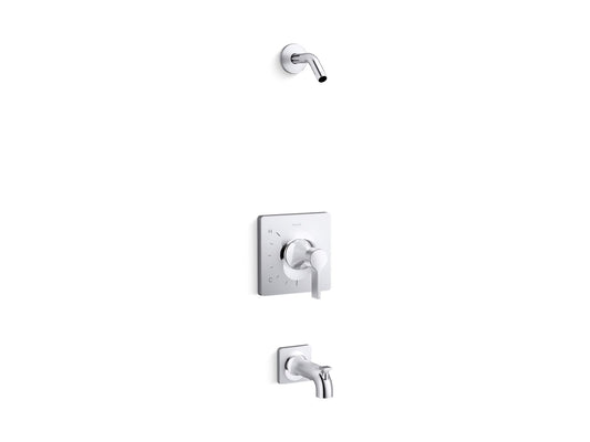 KOHLER K-TLS28127-4-CP Venza Rite-Temp Bath And Shower Trim Kit, Without Showerhead - Polished Chrome