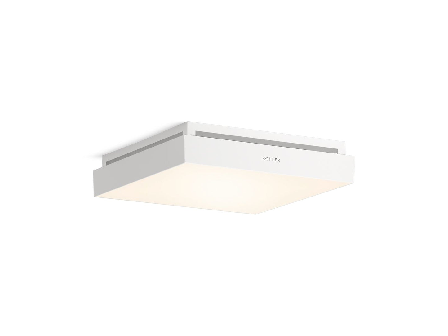 KOHLER Atmo 13-7/8" x 13-7/8" smart bathroom exhaust fan with light - K-34457-NA
