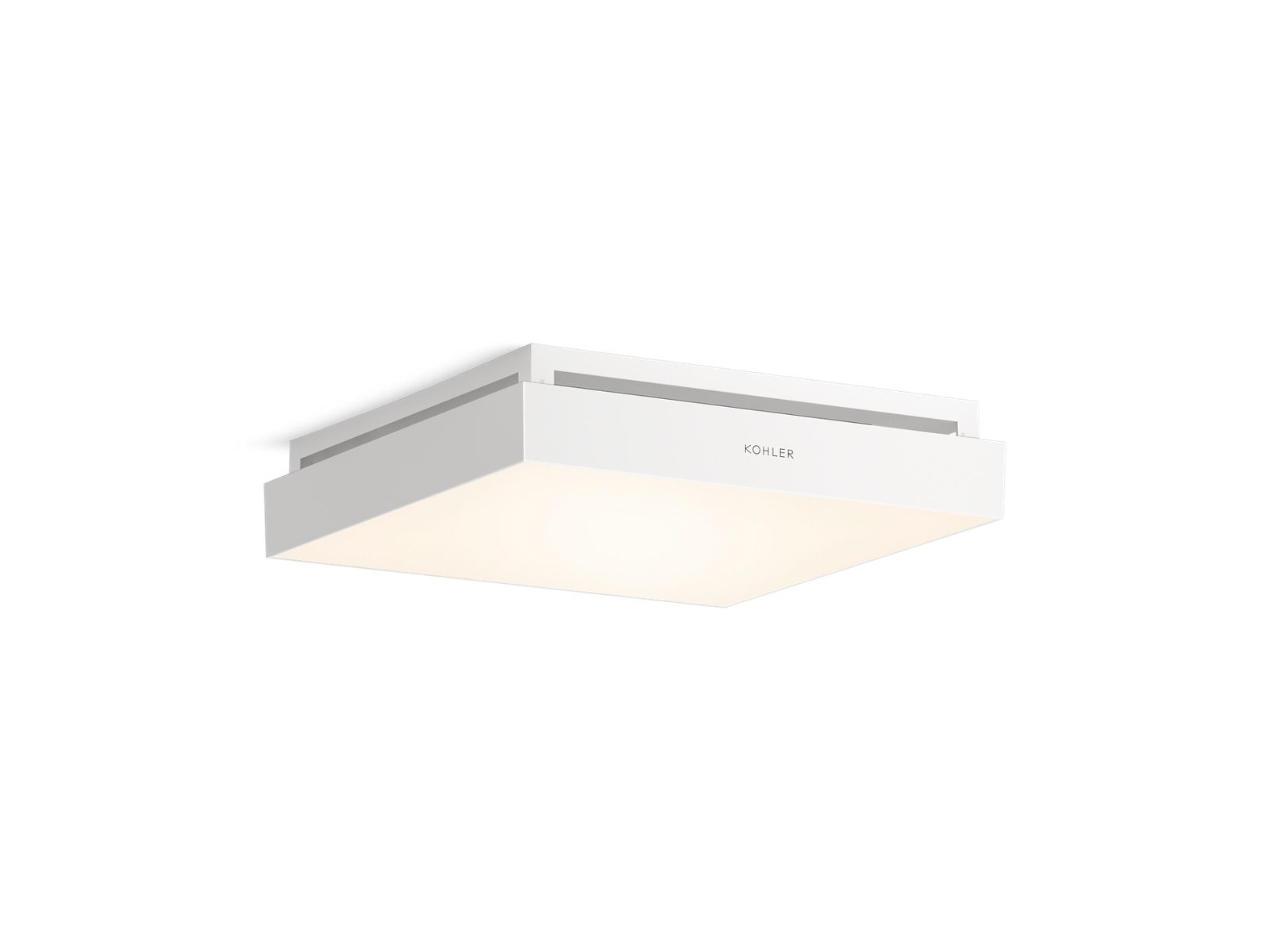 KOHLER Atmo 13-7/8" x 13-7/8" smart bathroom exhaust fan with light - K-34457-NA