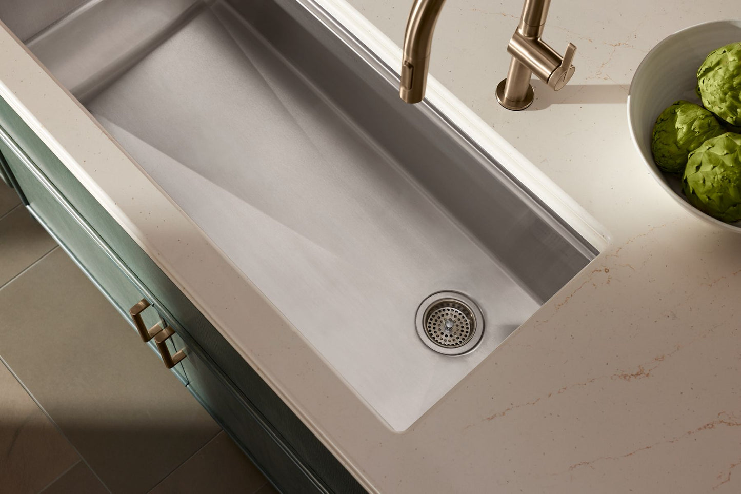 KOHLER K-8801-AF Duostrainer Sink drain and strainer with tailpiece - Vibrant French Gold