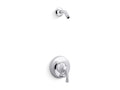 KOHLER K-TLS35943-4-CP Buckley Rite-Temp Shower Trim Kit With Push-Button Diverter, Without Showerhead - Polished Chrome