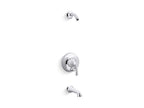 KOHLER K-TLS35944-4-CP Buckley Rite-Temp Bath And Shower Trim Kit With Push-Button Diverter, Without Showerhead - Polished Chrome