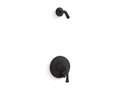 KOHLER K-TLS35943-4-BL Buckley Rite-Temp Shower Trim Kit With Push-Button Diverter, Without Showerhead - Matte Black