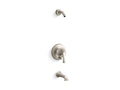 KOHLER K-TLS35944-4-BN Buckley Rite-Temp Bath And Shower Trim Kit With Push-Button Diverter, Without Showerhead - Vibrant Brushed Nickel