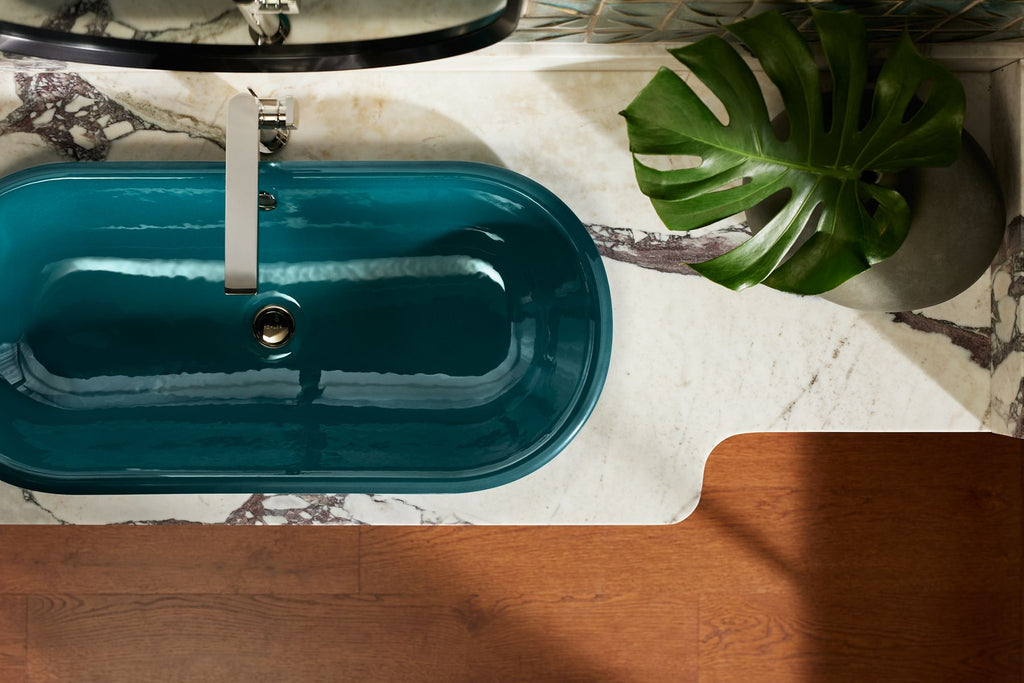 KOHLER K-6324-BL Iron Plains Overflow Cap For Iron Plains Bathroom Sinks - Matte Black