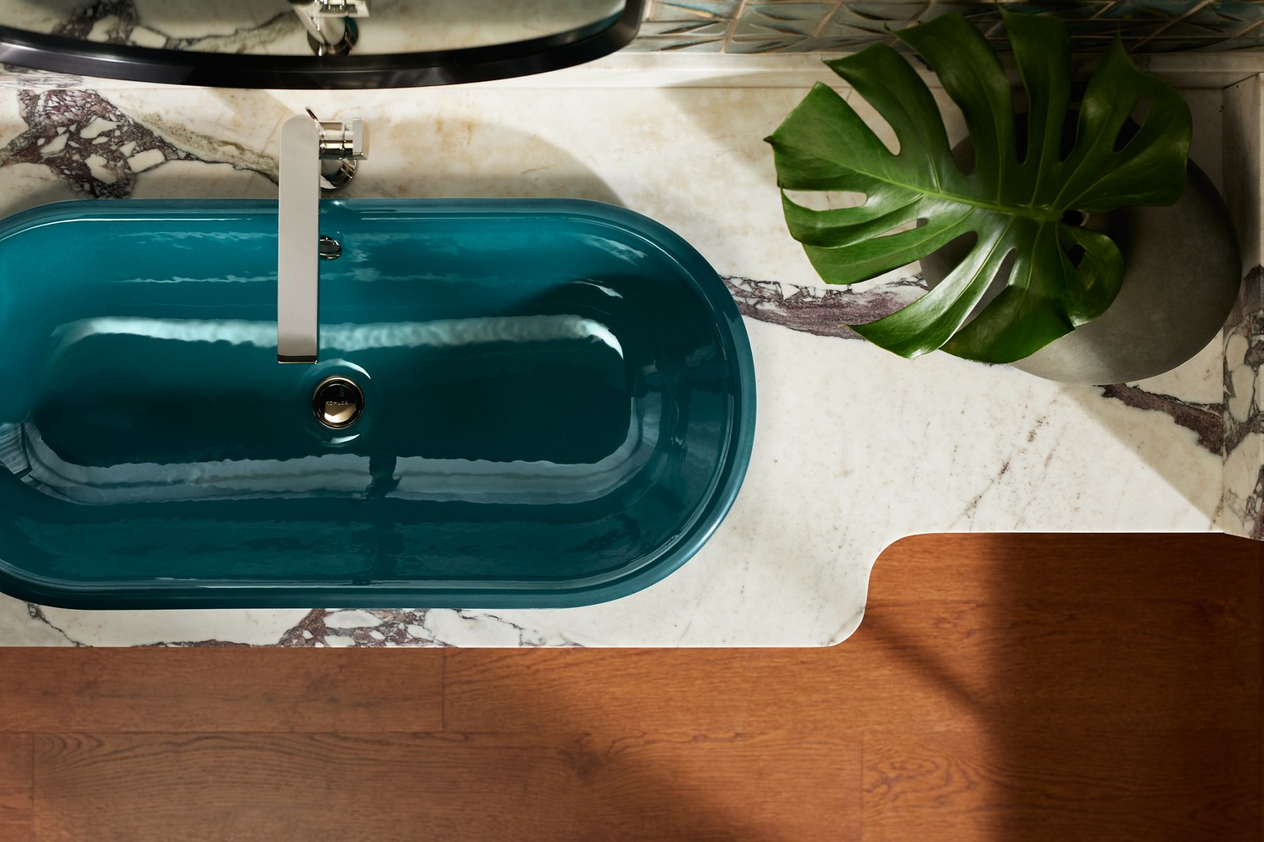 KOHLER K-6324-BL Iron Plains Overflow Cap For Iron Plains Bathroom Sinks - Matte Black