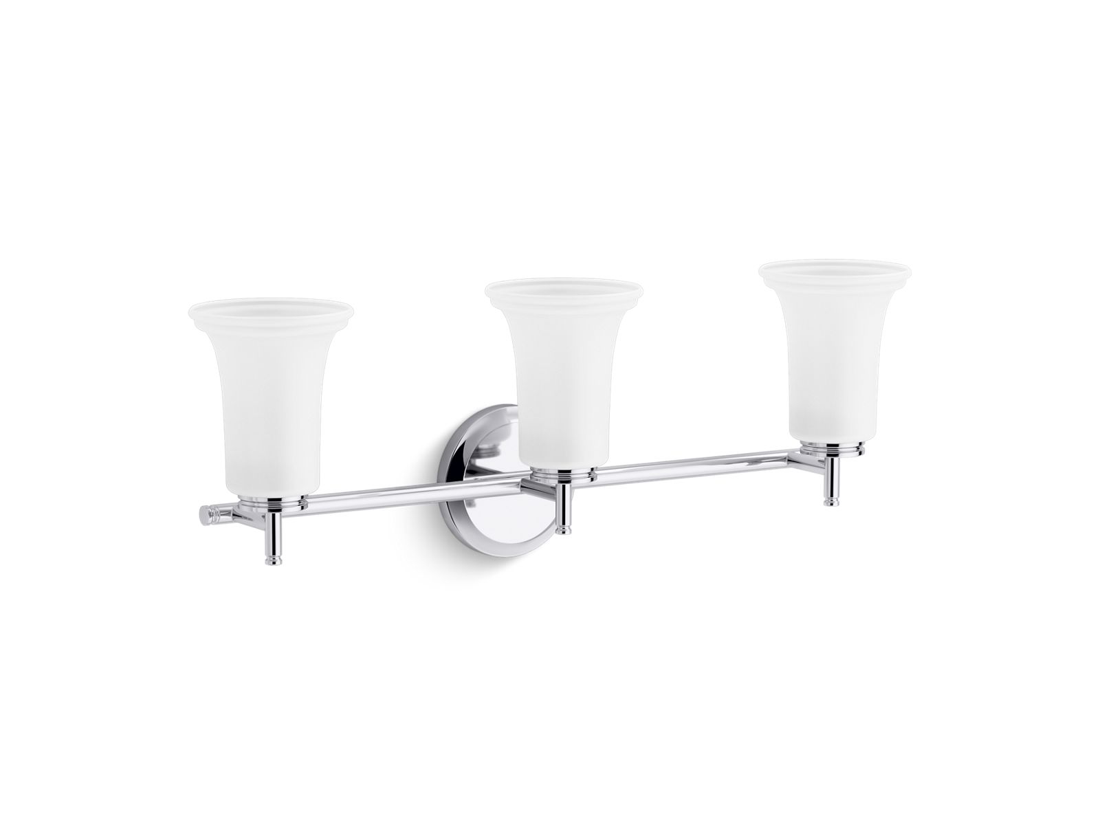 KOHLER K-38406-SC03-CPL Bellera Three-Light Sconce With Frosted Shades - Polished Chrome