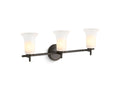 KOHLER K-38406-SC03-BZL Bellera Three-Light Sconce With Frosted Shades In Oil Rubbed Bronze