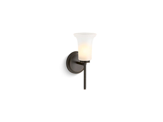 KOHLER K-38404-SC01-BZL Bellera One-Light Sconce With Frosted Shade In Oil Rubbed Bronze