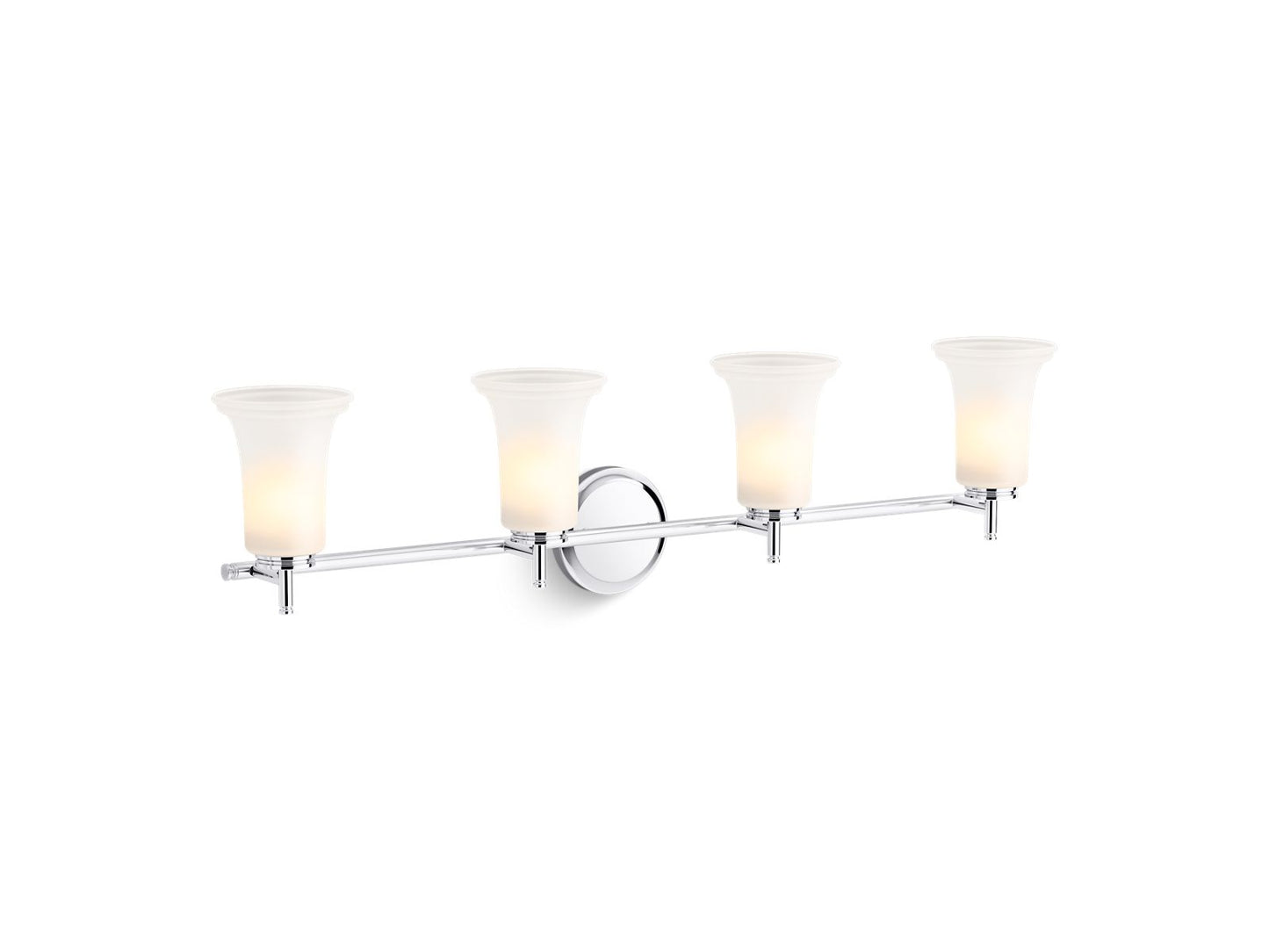 KOHLER K-38407-SC04-CPL Bellera Four-Light Sconce With Frosted Shades In Polished Chrome