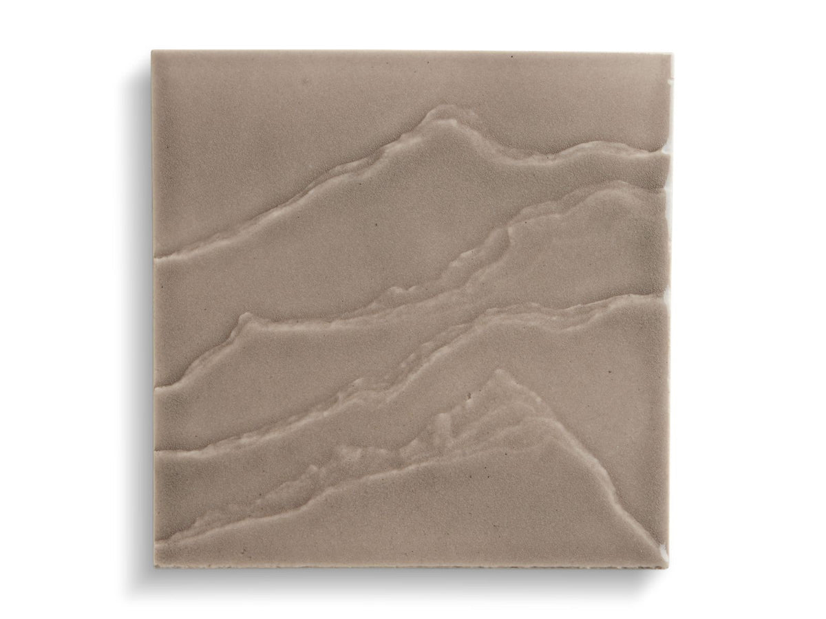 KOHLER K-32639-WGR Landshapes By Daniel Arsham 6" X 6" Feature Tile Produced By The Kohler Wastelab - Light Warm Grey