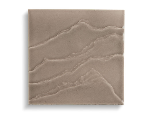 KOHLER K-32639-WGR Landshapes By Daniel Arsham 6" X 6" Feature Tile Produced By The Kohler Wastelab - Light Warm Grey