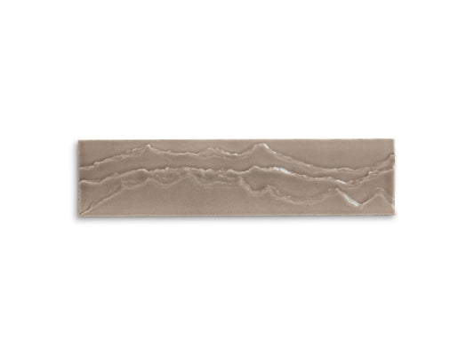 KOHLER K-32624-WGR Landshapes By Daniel Arsham 3" X 12" Feature Tile Produced By The Kohler Wastelab - Light Warm Grey