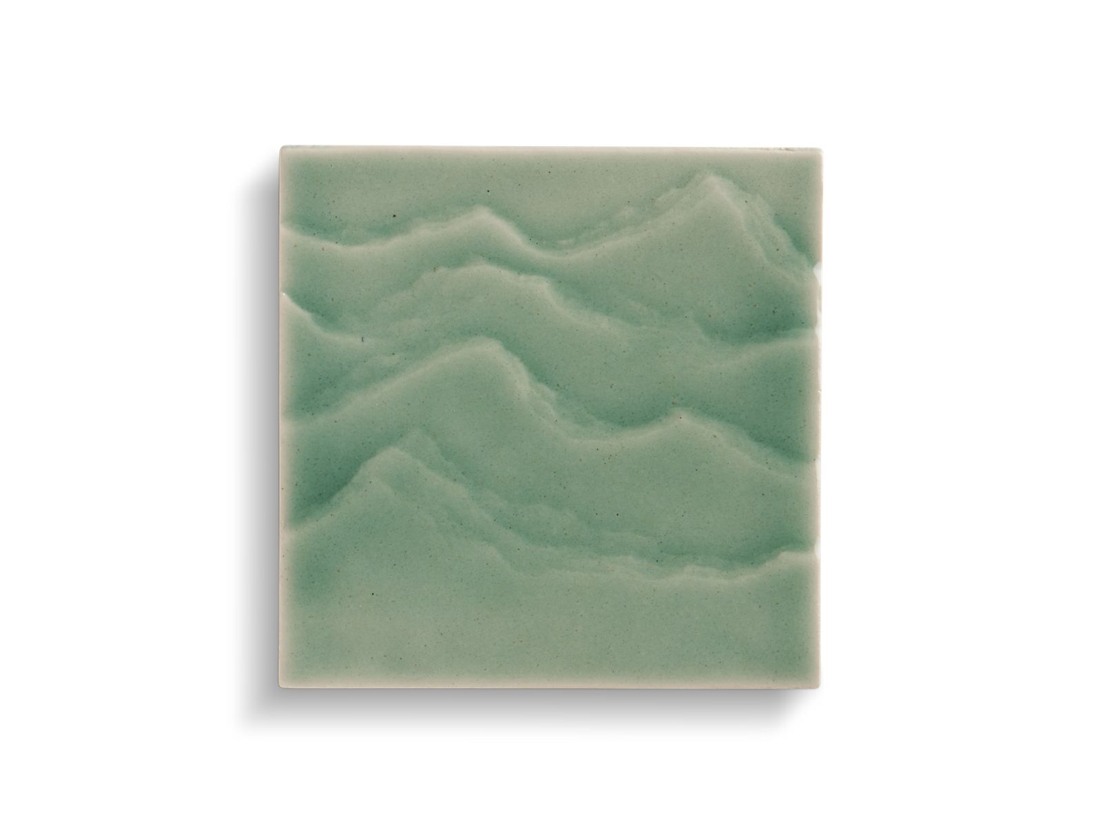 KOHLER K-32576-DKC Landshapes By Daniel Arsham 4" X 4" Feature Tile Produced By The Kohler Wastelab - Dark Celadon