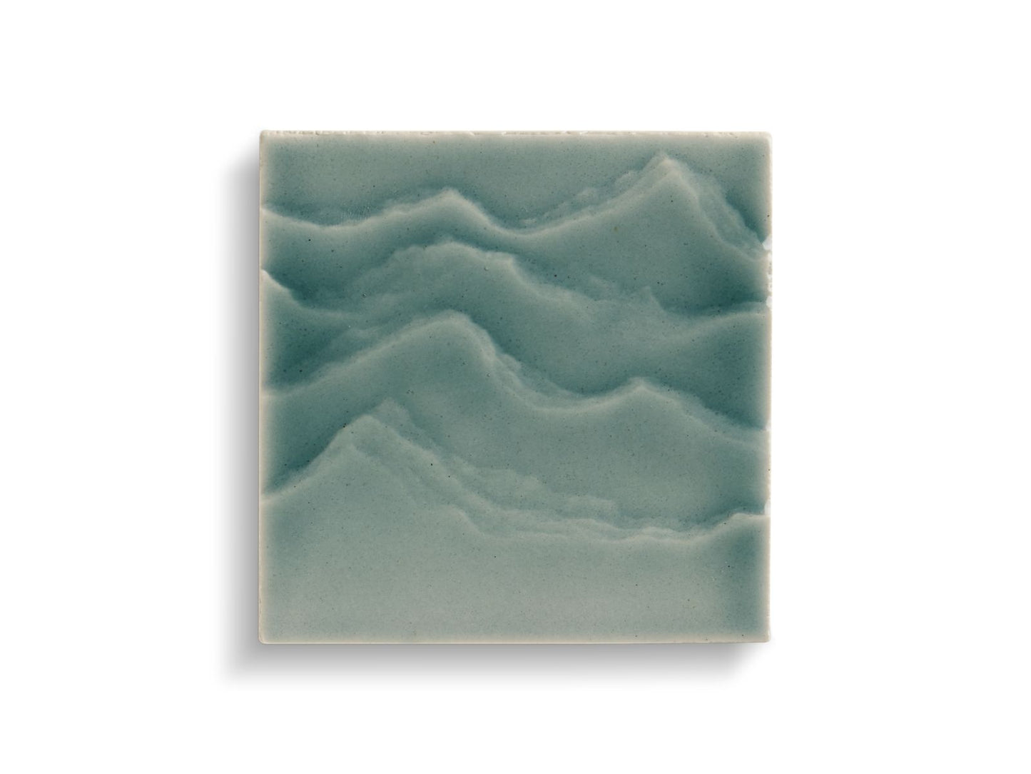 KOHLER K-32576-DPT Landshapes By Daniel Arsham 4" X 4" Feature Tile Produced By The Kohler Wastelab - Deep Teal