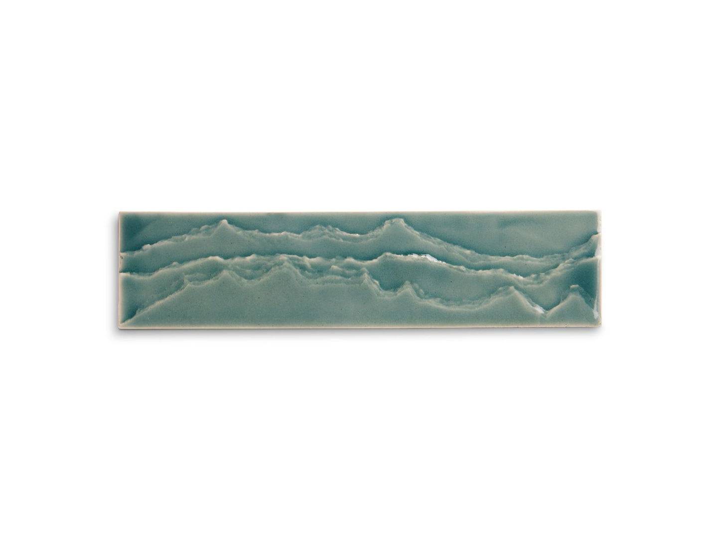 KOHLER K-32624-DPT Landshapes By Daniel Arsham 3" X 12" Feature Tile Produced By The Kohler Wastelab - Deep Teal