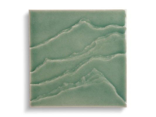 KOHLER K-32639-DKC Landshapes By Daniel Arsham 6" X 6" Feature Tile Produced By The Kohler Wastelab - Dark Celadon