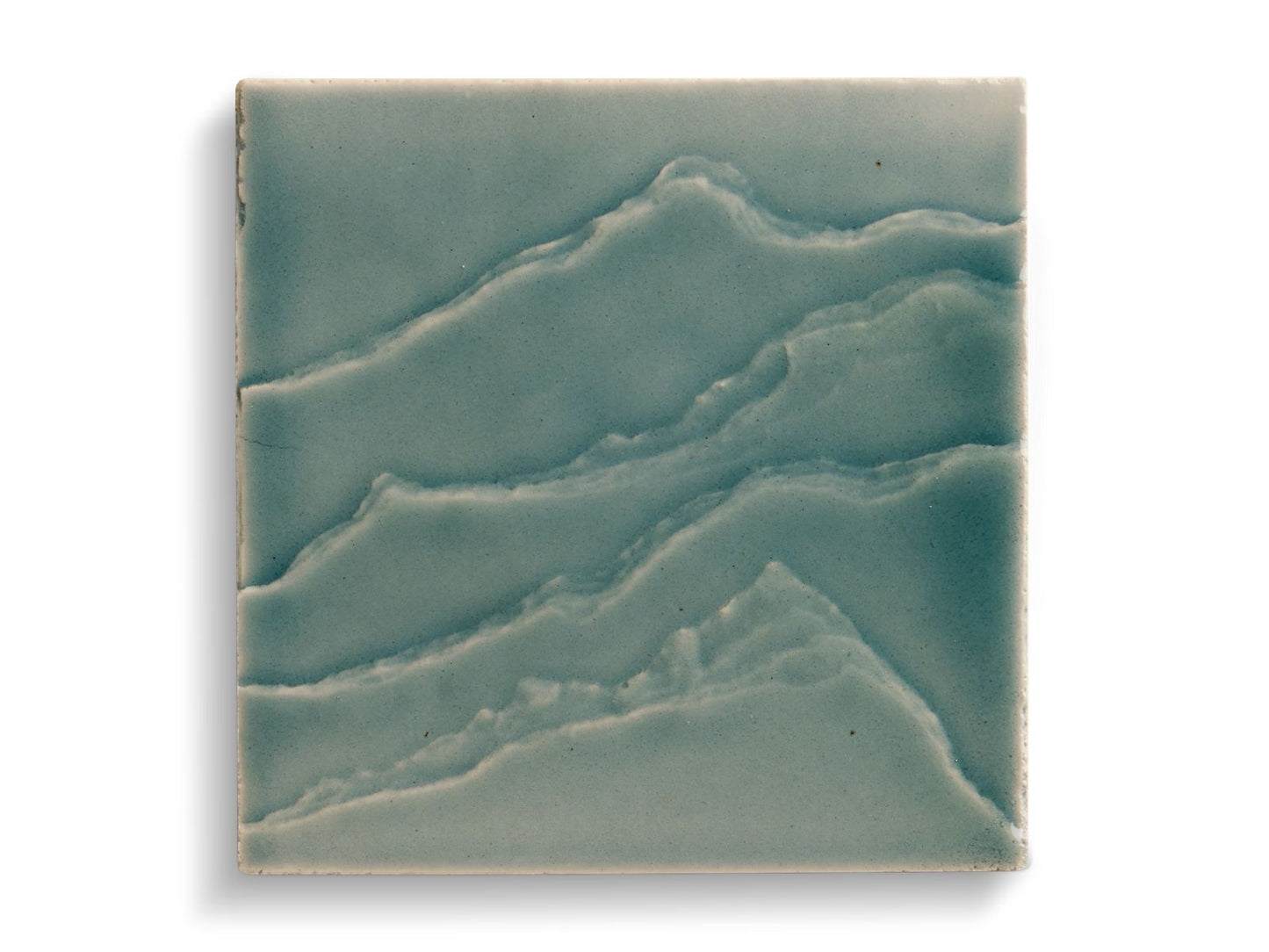 KOHLER K-32639-DPT Landshapes By Daniel Arsham 6" X 6" Feature Tile Produced By The Kohler Wastelab - Deep Teal