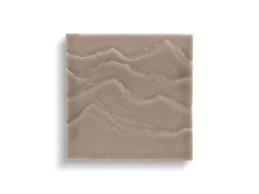 KOHLER K-32576-WGR Landshapes By Daniel Arsham 4" X 4" Feature Tile Produced By The Kohler Wastelab - Light Warm Grey