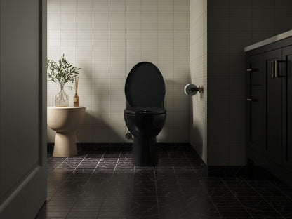 KOHLER K-26801-95 Impro ReadyLatch Quiet-Close elongated toilet seat - Ice Grey