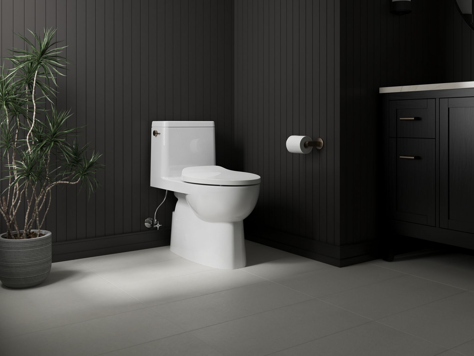 KOHLER K-28004-0 Drift Readylatch Quiet-Close Elongated Toilet Seat - White