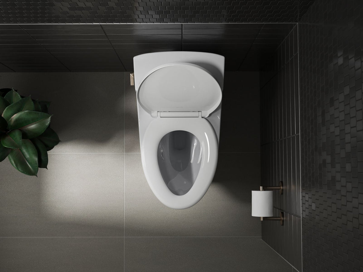 KOHLER K-27331-0 Glissade Readylatch Quiet-Close Elongated Toilet Seat - White