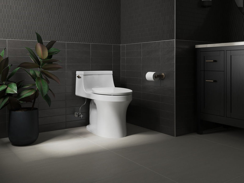 KOHLER K-27331-0 Glissade Readylatch Quiet-Close Elongated Toilet Seat - White