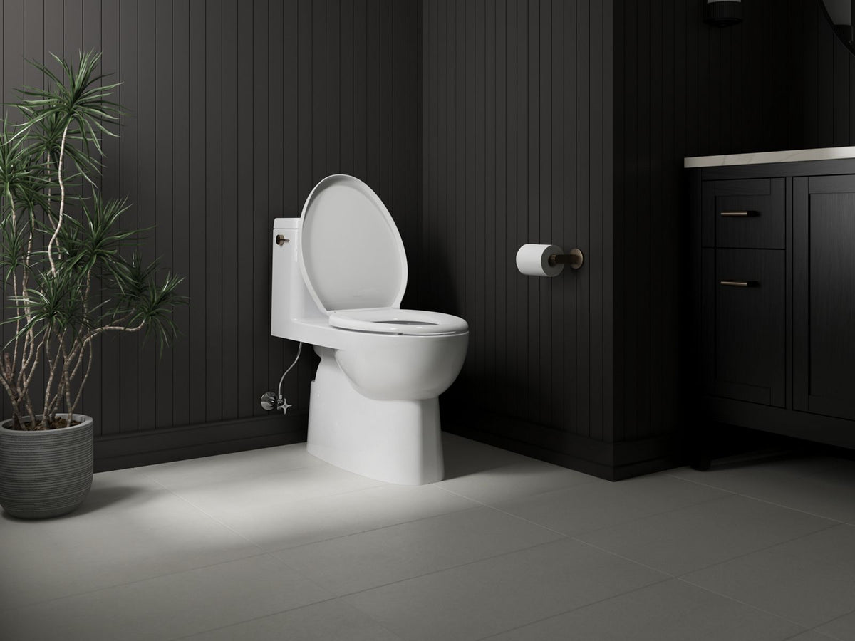 KOHLER K-28004-0 Drift Readylatch Quiet-Close Elongated Toilet Seat - White
