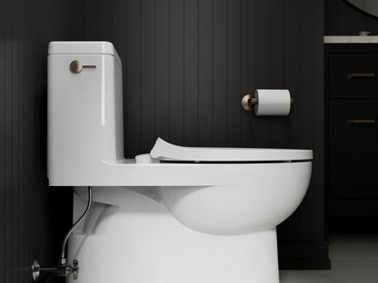 KOHLER K-28004-96 Drift ReadyLatch Quiet-Close elongated toilet seat - Biscuit