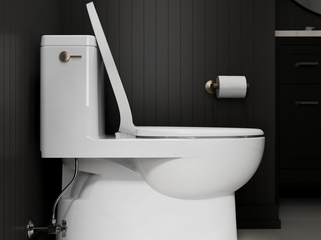 KOHLER K-28004-0 Drift Readylatch Quiet-Close Elongated Toilet Seat - White