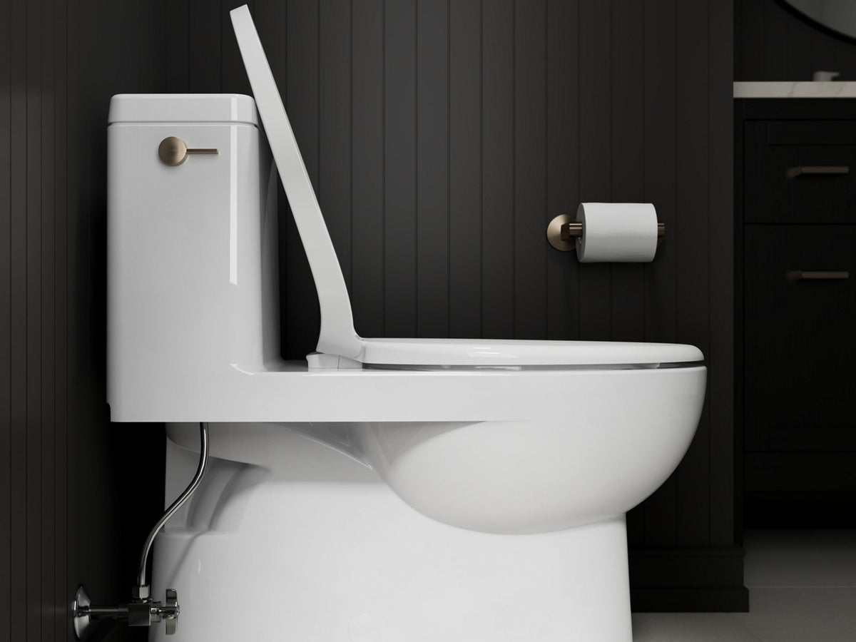 KOHLER K-28004-0 Drift Readylatch Quiet-Close Elongated Toilet Seat - White