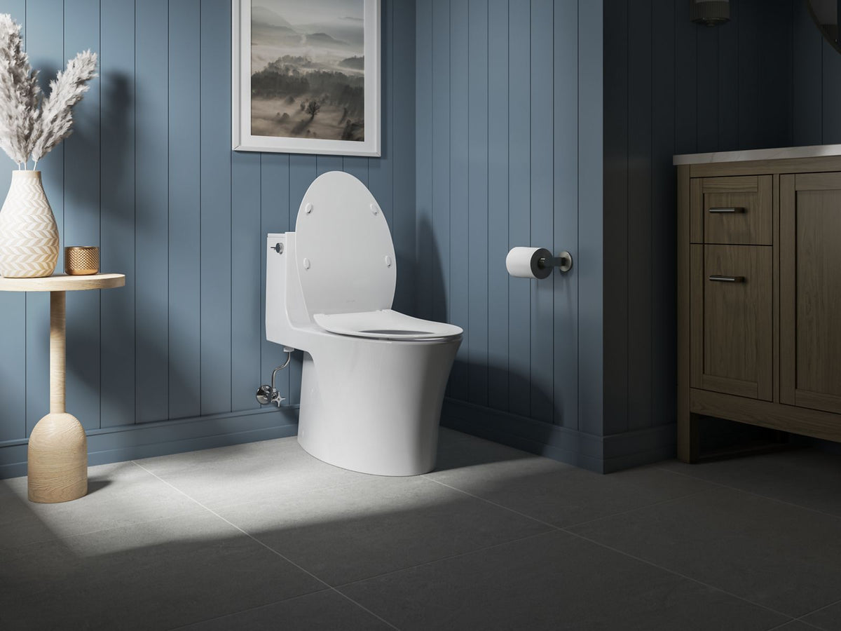 KOHLER K-30780-0 Carbyne Quiet-Close Elongated Toilet Seat - White