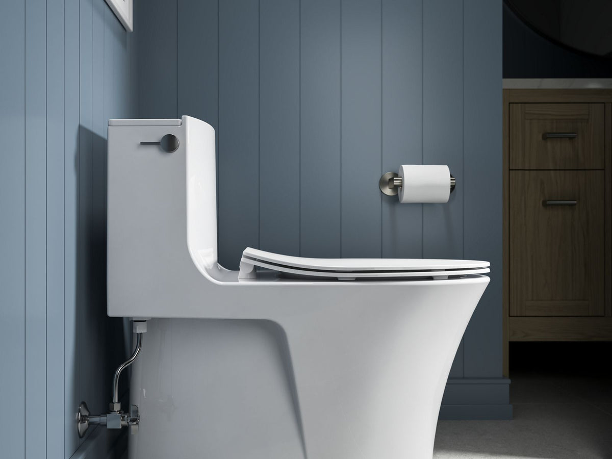 KOHLER K-30780-0 Carbyne Quiet-Close Elongated Toilet Seat - White