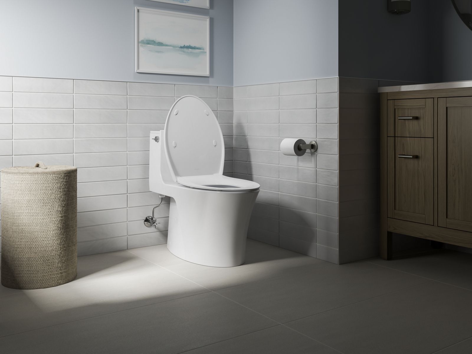 KOHLER K-30781-0 Willow Quiet-Close Elongated Toilet Seat - White