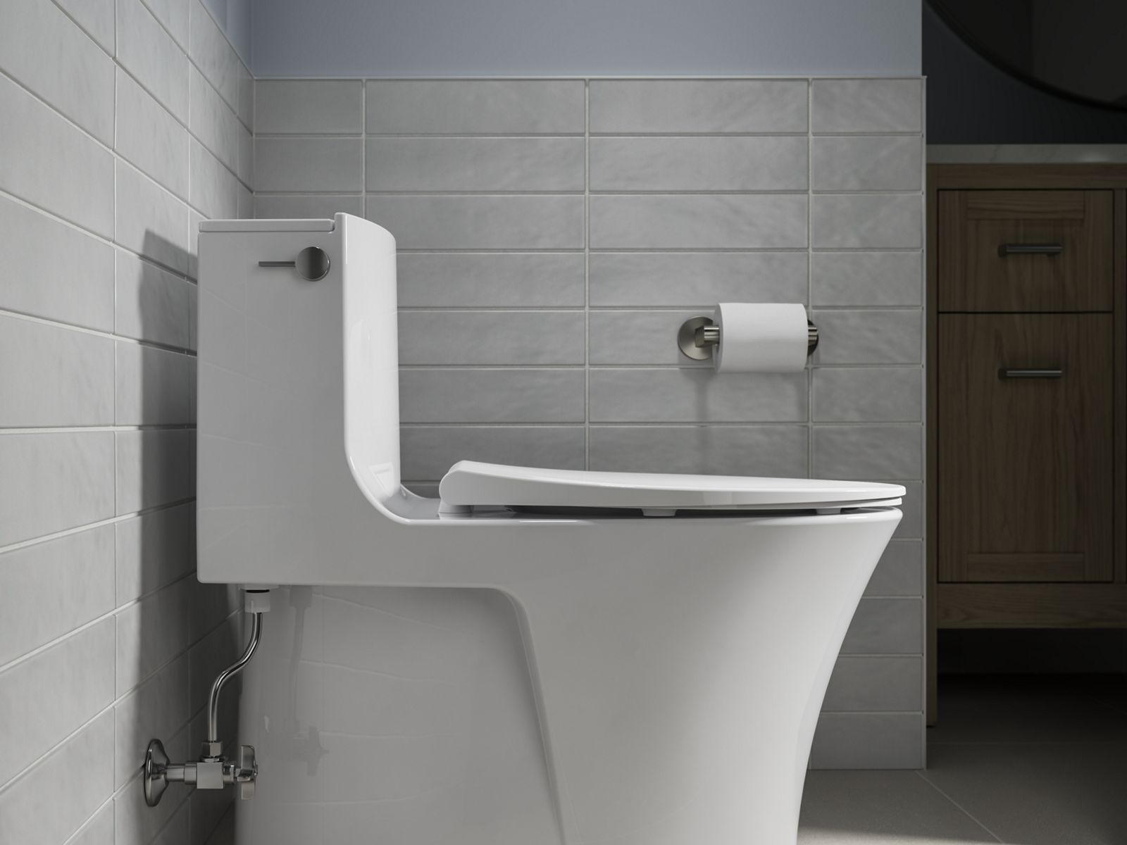 KOHLER K-30781-0 Willow Quiet-Close Elongated Toilet Seat - White